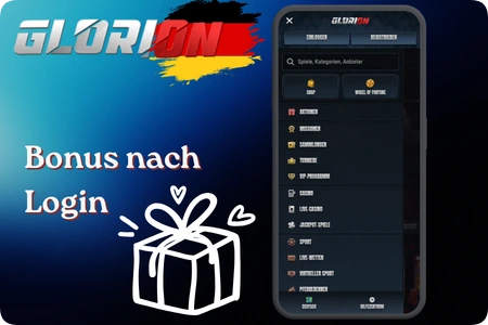Glorion Casino Konto und Bonus