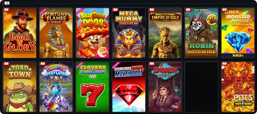 Neue Spiele im Glorion Casino mit aktuellen Slot-Titeln
