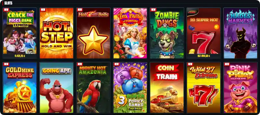 Slots im Glorion Casino mit klassischen und modernen Automaten